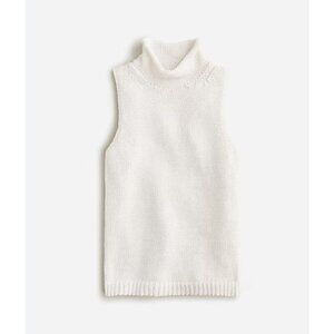 New J. Crew Size XS Rollneck sweater shell White FA23